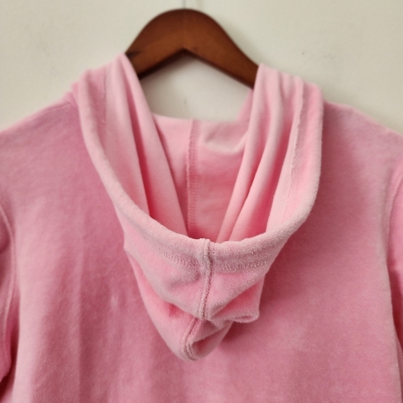 Vtg Lilly Pulitzer Barbie Pink Knit Hoodie Sweater Zip Up Vintage Size XS - Picture 10 of 12